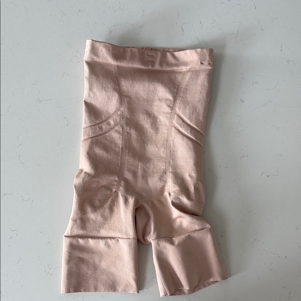Like New SPANX Slim Cognito High-Waisted Girdle Shaper Nude Shapewear Shorts